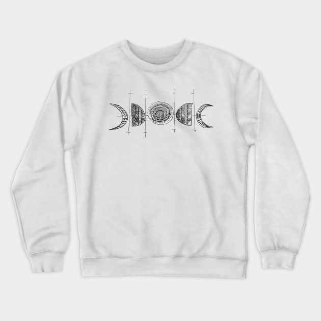 Moon Crewneck Sweatshirt by mishart